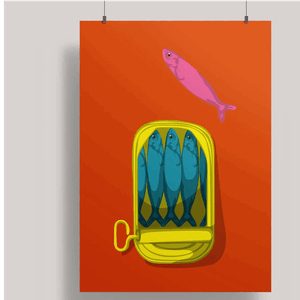 Artprint A3 Fischdose