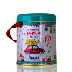 Amaretti XMAS Panettone al cioccolato Mini Metal Tin 100 g blau