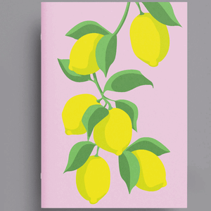 Notizheft A5 - neonstyle - Zitronen