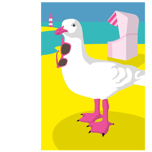 Notizheft A6 - neonstyle - Möwe