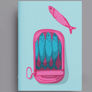 Notizheft A6 - neonstyle - Sardellen