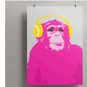 Artprint A3 Monkey