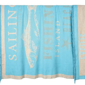 SEA Decke turquoise/beige 150/200cm
