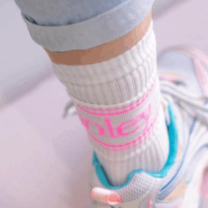 Socken Pastel White Neon Pink S